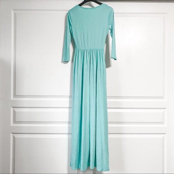 •NEESEE’S DRESSES• NWOT Mint Wrap Maxi Dress - Picture 2 of 5